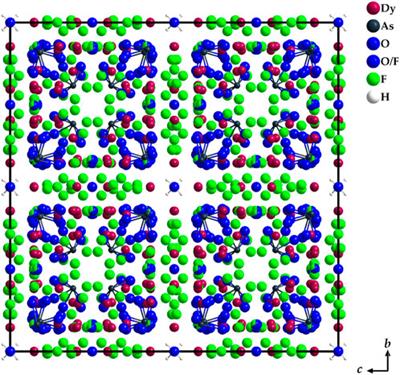 Synthesis under high pressure: crystal structure and properties of cubic Dy36O11F50[AsO3]12 ∙ H2O